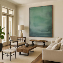Load image into Gallery viewer, Subtle Green Gradient Acrylic Art - Ideal for Zen - inspired Bathroom & Peaceful Reading Nook LargeART0572