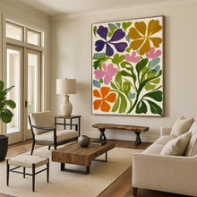 Load image into Gallery viewer, Vibrant Floral Patchwork Art for Garden - Themed Bedroom & Bright Café LargeART0877