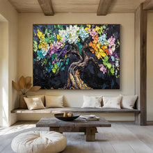 Load image into Gallery viewer, Colorful Tree “Whimsical Growth” Painting on Canvas, Fantasy Landscape Art DKH825