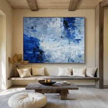 Load image into Gallery viewer, Blue & Grey Abstract - Modern Office Art LargeART1587