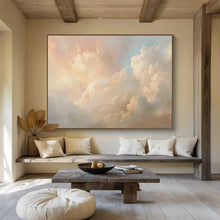 Load image into Gallery viewer, Fluffy Cloudscape Abstract Painting for Nursery & Meditation Room DKH209