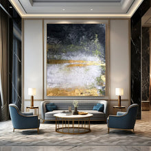 Load image into Gallery viewer, Dark - Gold Abstract Layered Acrylic Art, Fit for Library & Study LargeART1008