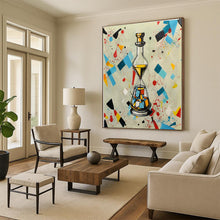 Load image into Gallery viewer, Large Colorful Splash Hourglass – Perfect for Eclectic Café & Creative Studio Break Area LargeART0718