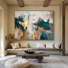Load image into Gallery viewer, Hand - Painted Abstract Acrylic Art with Gold Foil for High - End Club Negotiation Area Decoration LargeART1632