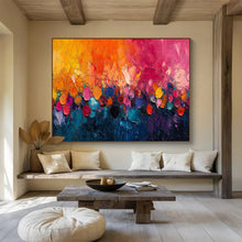 Load image into Gallery viewer, Colorful Impressionist Abstract Painting on Canvas - “Sunset Dots” DKH710