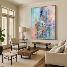 Load image into Gallery viewer, Hand - painted Substantial Pastel - Hued Abstract Composition Acrylic Art for Charming Home Offices LargeART0013