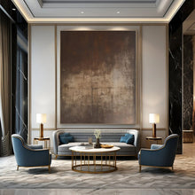 Load image into Gallery viewer, Dark Brown - Gray Abstract Painting, Ideal for Masculine Home Office & Vintage - Inspired Lounge LargeART1367