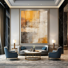 Load image into Gallery viewer, Muted - Tone Abstract Grid Acrylic Art, Great for Modern Minimalist Bedroom & Calm Study Space LargeART1057