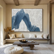 Load image into Gallery viewer, Textured Blue Wave Abstract Painting for Nautical Studio & Nature - Lover’s Den DKH214