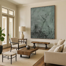 Load image into Gallery viewer, “Textured Grey Abstract” - Grey Abstract Art on Canvas DKH1205