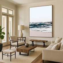 Load image into Gallery viewer, Seascape Simplicity – Soft Blue, White, and Beige Coastal Abstract DTP208