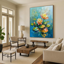 Load image into Gallery viewer, Impasto Floral Art, Color - Blended Botanical Painting for Serene Bathroom & Nature - Themed Living Room LargeART2240