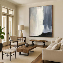 Load image into Gallery viewer, Gray and White Abstract Flow Acrylic Art - Ideal for Minimalist Bedroom & Modern Office LargeART0614