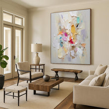 Load image into Gallery viewer, “Colorful Vertical Burst” Abstract Impasto Painting on Canvas, Dynamic Decor DKH973