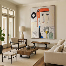 Load image into Gallery viewer, “Abstract Portrait with Geometric Shapes” - Cubist - Inspired Abstract Acrylic, Ideal for Modern Art Gallery and Creative Office DTP004