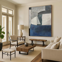 Load image into Gallery viewer, Large Gray - Toned Geometric Abstract Wall Art for Bedroom & Gallery Space LargeART0386