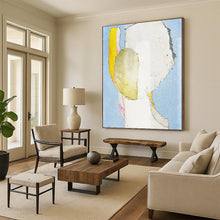 Load image into Gallery viewer, Mixed - Media Abstract Head Art, Pastel - Toned Textured Collage for Feminine Nursery & Whimsical Sunroom LargeART2225