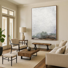 Load image into Gallery viewer, Foggy Dusk Silhouettes – Abstract Landscape Acrylic Painting with Faded Hues DTP222