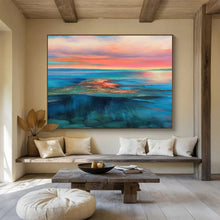 Load image into Gallery viewer, Vibrant Coastal Sunset Hues Abstract acrylic painting DLZ024