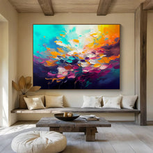 Load image into Gallery viewer, Color - Explosion Abstract Flower Painting On Canvas DKH346