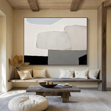 Load image into Gallery viewer, Soft Color - Blocked Abstract Painting on Canvas - “Gentle Divide” DKH597