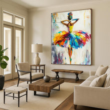 Load image into Gallery viewer, Rainbow - Colored Dancer Abstract Painting, Ideal for Girls’ Bedroom & Artistic Living Room LargeART2118