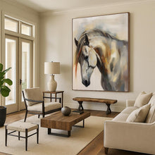 Load image into Gallery viewer, Soft - Colored Equine Abstract Art, Perfect for Rustic Living Room & Equestrian Studio LargeART2144