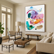 Load image into Gallery viewer, Colorful Watercolor - Style Abstract Painting, Ideal for Bohemian Bathroom & Art - Loving Friend’s Gift LargeART1869