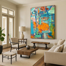 Load image into Gallery viewer, Colorful Chaos Abstract Painting, Perfect for Creative Studio & Vibrant Lounge LargeART2291