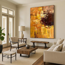 Load image into Gallery viewer, Warm Color - Block Abstract Art, Perfect for Cozy Living Room & Artistic Dining Area LargeART2302