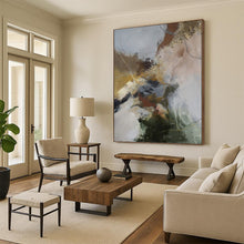 Load image into Gallery viewer, “Earth - Toned Abstract Fusion” Abstract Painting on Canvas, Modern Lounge Decor DKH1004