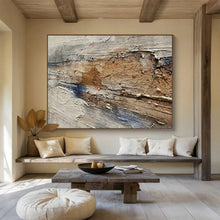 Load image into Gallery viewer, Earth - Toned Textured Abstract Art for Rustic Home Office & Art Gallery Pop - Up DKH084