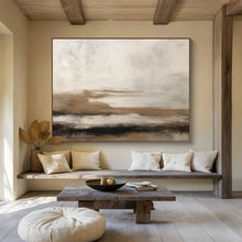 Load image into Gallery viewer, Earthy - Toned Landscape Abstract Painting On Canvas for Rustic Living Room & Cozy Reading Nook DKH332