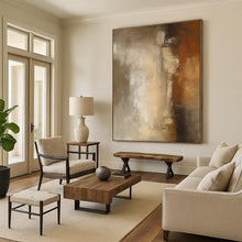 Load image into Gallery viewer, Muted Toned Abstract Layers Acrylic Art - Suited for Minimalist Bedroom & Calming Waiting Room LargeART0599