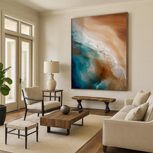 Load image into Gallery viewer, Custom Large Beach Wave Resin - Like Art - Perfect for Coastal Bedroom & Beachfront Café LargeART0765