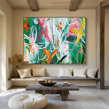 Load image into Gallery viewer, Whimsical Butterfly Abstract Painting for Bohemian Garden & Creative Studio DKH223