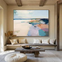 Load image into Gallery viewer, Soft Toned Coastal Abstract - Tranquil Living Room or Bedroom Art LargeART1544