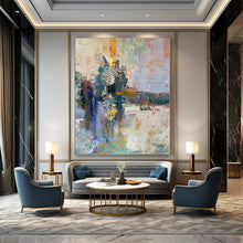 Load image into Gallery viewer, Abstract Coastal Reflection Painting, Ideal for Nautical - Themed Study & Modern Beachfront Home LargeART1397