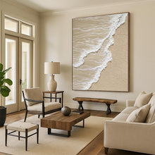 Load image into Gallery viewer, Textured Beach Wave Acrylic Art - Ideal for Coastal - inspired Living Room & Relaxed Beach House LargeART0662