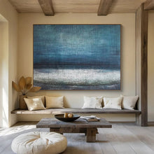 Load image into Gallery viewer, Serene Blue Abstract Landscape Acrylic painting DLZ154