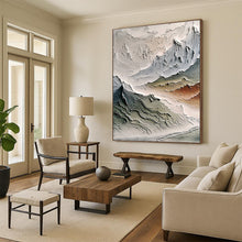 Load image into Gallery viewer, “Textured Mountain Landscape in Grays” Abstract Nature - Inspired Painting on Canvas, Dramatic Decor DKH981