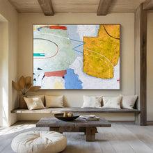 Load image into Gallery viewer, Colorful Geometric Maze Abstract Painting on Canvas DKH559