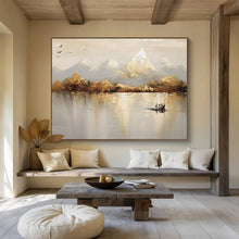 Load image into Gallery viewer, Neutral - Toned Mountain Landscape Abstract Painting for Scandinavian Living Room & Calm Office DKH158