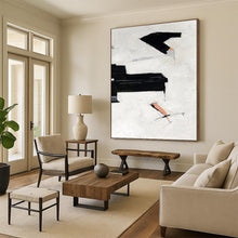 Load image into Gallery viewer, Oversized Minimalist Black - White Abstract 2 Acrylic for Industrial - Chic Loft & Art - Lover’s Library LargeART0328