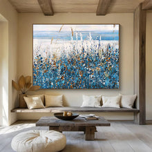 Load image into Gallery viewer, “Seaside Wildflowers” - Abstract Acrylic Depicting Coastal Flora, Suits Beach House and Sunroom DLZ203