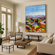 Load image into Gallery viewer, “Colorful Landscape Impasto” – Vibrant Oil Painting with Layered Textures DTP276