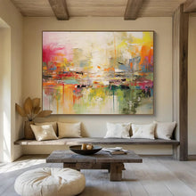 Load image into Gallery viewer, Colorful Abstract Landscape - Vibrant Living Room Art LargeART1536