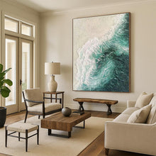 Load image into Gallery viewer, Aerial Sea View Abstract Acrylic Art - Perfect for Coastal Villa & Nautical - themed Dining Room LargeART0552