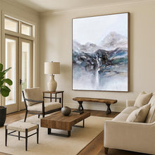 Load image into Gallery viewer, Soft - Toned Abstract Mountain Waterfall, Suited for Nature - Lover’s Bedroom & Tranquil Meditation Room LargeART1961