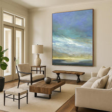 Load image into Gallery viewer, “Dreamy Sky Horizons” Abstract Cloudscape Painting on Canvas, Soothing Wall Art DKH954